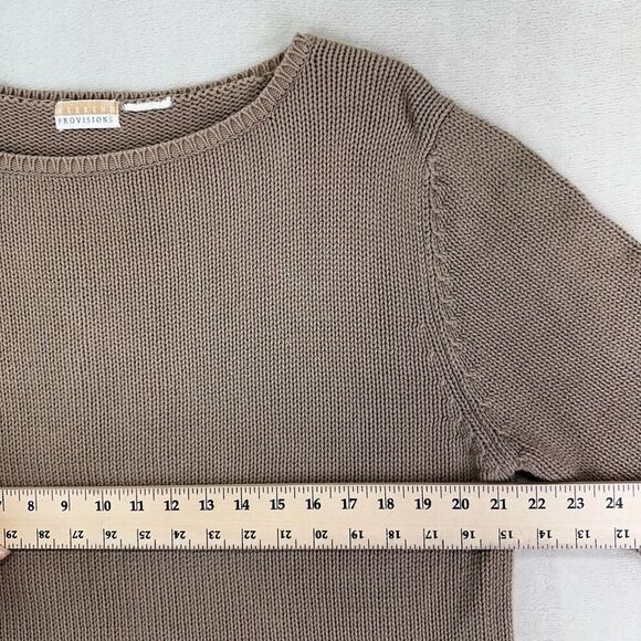Vintage Sweater Womens M-L Brown Weekend Provisions Lagenlook Cotton Heavy‎ Knit - Picture 6 of 8